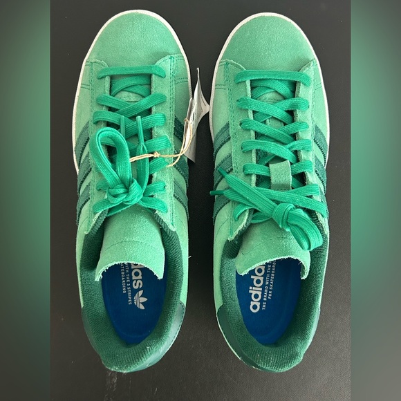 NEW ADIDAS Campus ADV Skate Shoes UNISEX Collegiate Green/White SUEDE LACE UP - Picture 5 of 7